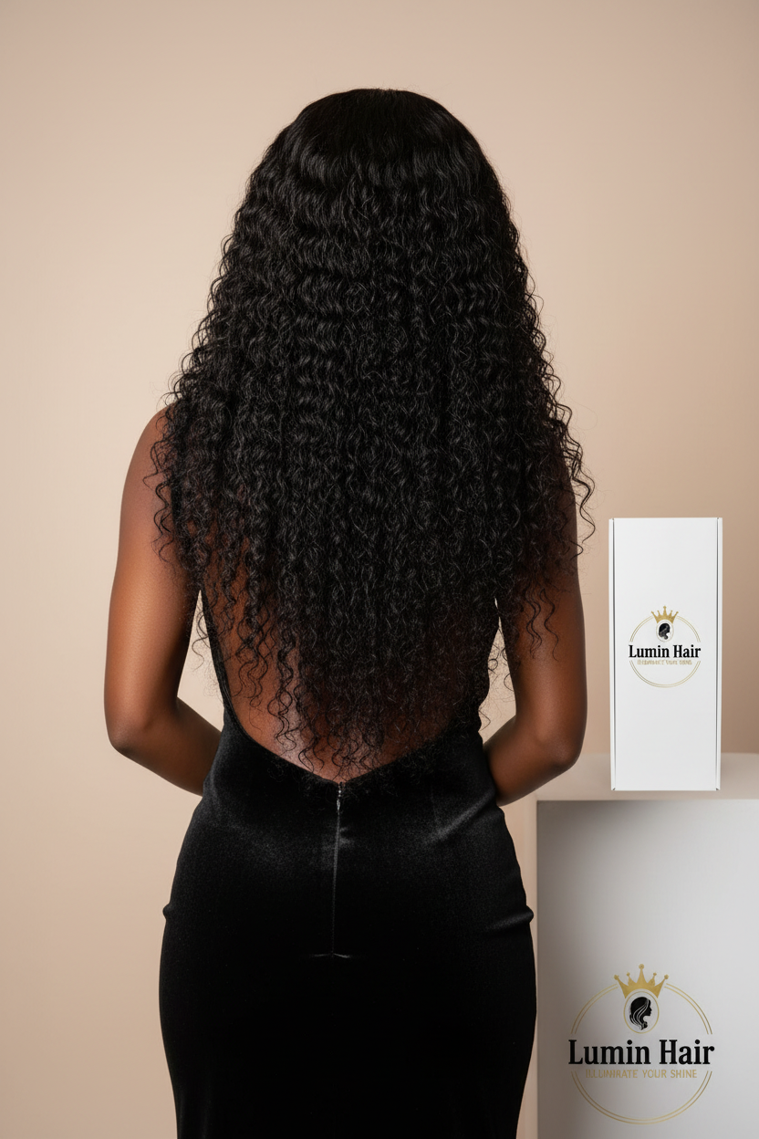 Lumin Hair - Deep Wave Wig Back View