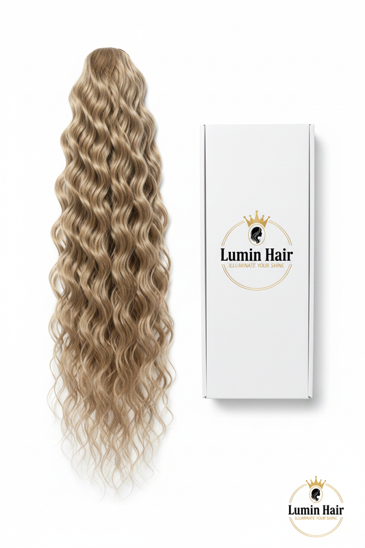 Lumin Hair - Studio Shot with Logo