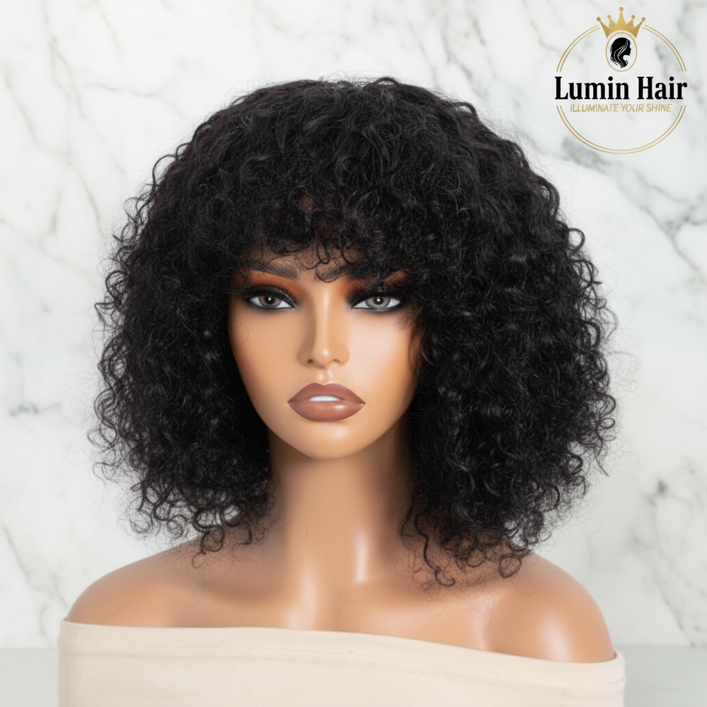 LuminHair™ Curly Bob – Marble with Logo