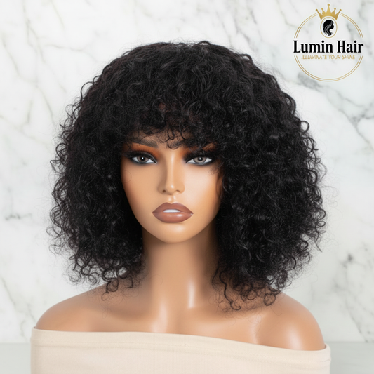 LuminHair™ Curly Bob – Marble with Logo