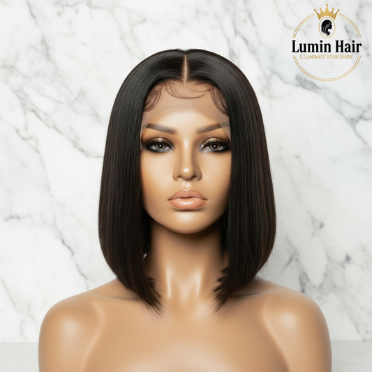 LuminHair™ Short Bob – Marble with Logo